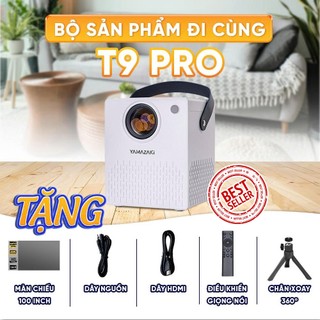  Máy Chiếu Mini Yamazaki T9 Pro Độ Phân Giải HD 4K Độ Sáng 420 ANSI Hình Ảnh Sắc Nét Chiếu Phim Phòng Ngủ Bảo Hành 3 Năm 