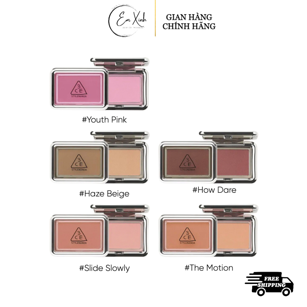 Phấn Má Hồng 3CE Pure Pairing #The MotionPhấn Má Hồng 3CE Pure Pairing #The Motion