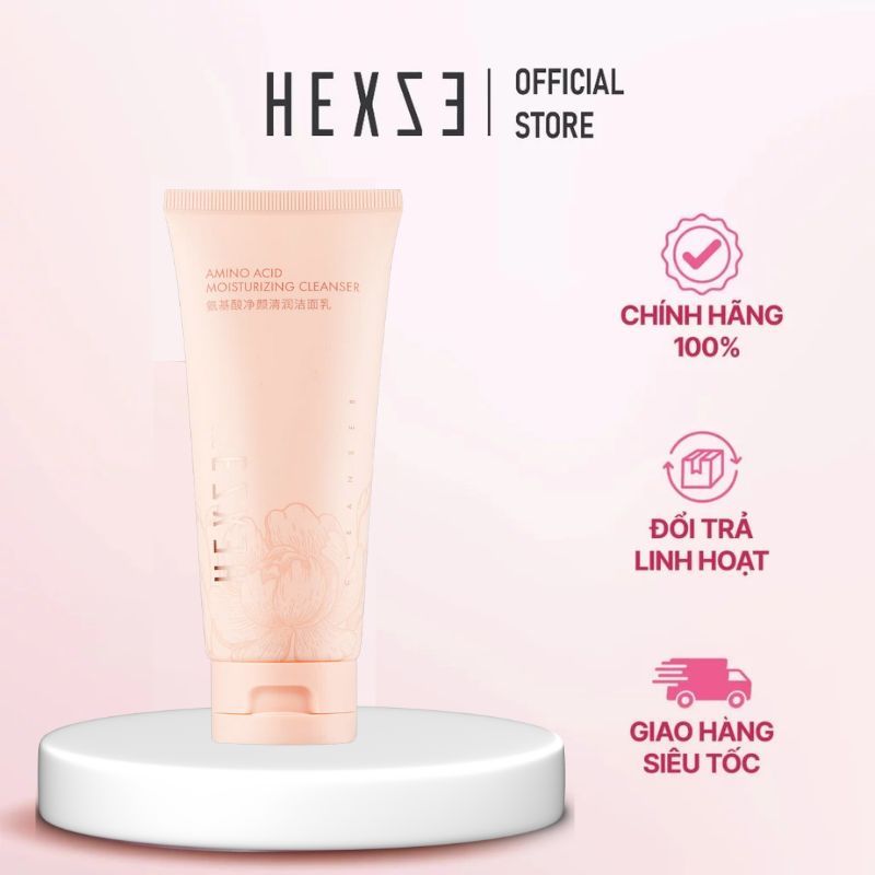 Sữa Rửa Mặt Hexze Amino Acid Dưỡng Ẩm Dịu Nhẹ 80ml, Làm Sạch Sâu, Không Khô Da, Phù Hợp Da Nhạy Cảm