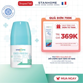  Lăn Khử Mùi ngăn tiết mồ hôi cho trẻ em và cho da nhạy cảm không cồn Deo Fresh Deo Soft Stanhome 50ML 