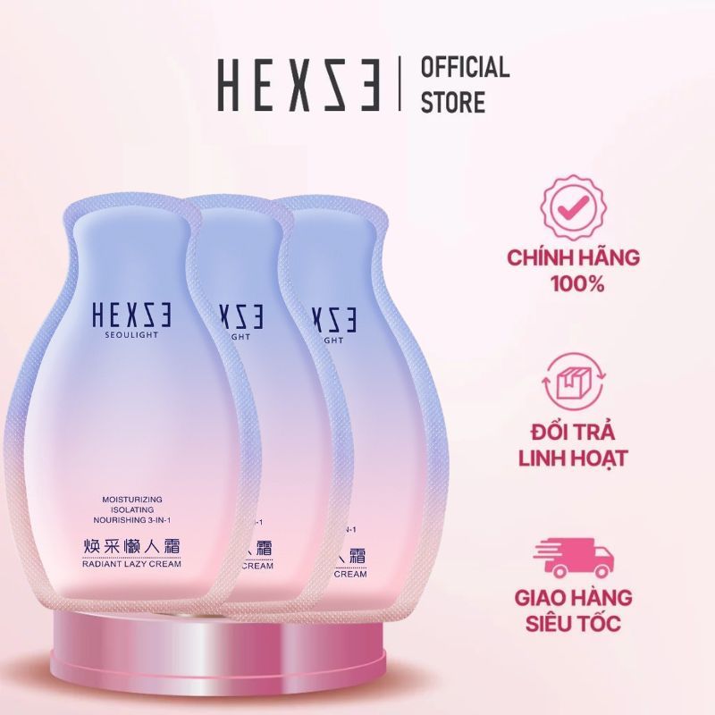 [QUÀ TẶNG]  3  SAMPLE Kem lười nâng tone sáng da HEXZE 2ML