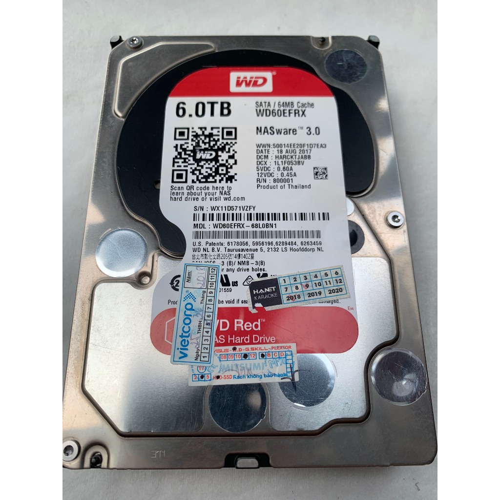 Ổ Cứng 6TB RED Hàng lỗi - HDD 6TB WD RED chuyên cho NAS SEVER bị lỗi