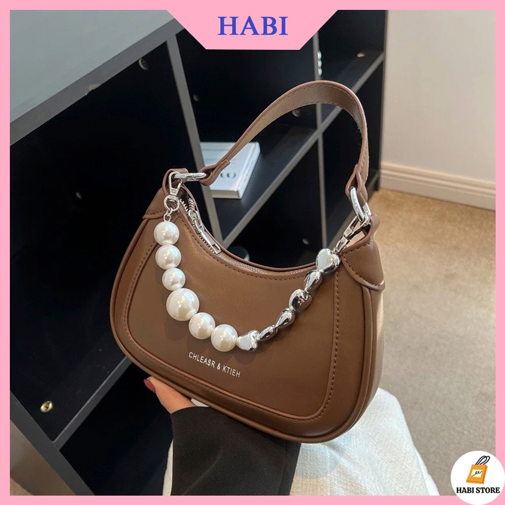 Túi xách đeo vai thiết kế 2 quai sang trọng, Túi kẹp nách nữ chất da mềm xuất sịn cao cấp M539