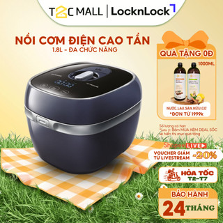  Nồi Cơm Điện Áp Suất Cao Tần LocknLock IH Pressure Rice Cooker EJR526GRY 1.8L Giữ Ấm 24H - T2CMALL 