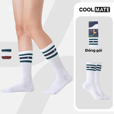 [MUA 2 GIẢM 5%]Tất Pickleball Cổ Cao Stripes High Coolmate