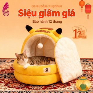 Chuồng thú cưng đóng nửa ấm áp | Tạo cảm giác an toàn, 4 mùa sử dụng | Phù hợp mèo chó, Shopee Preferred