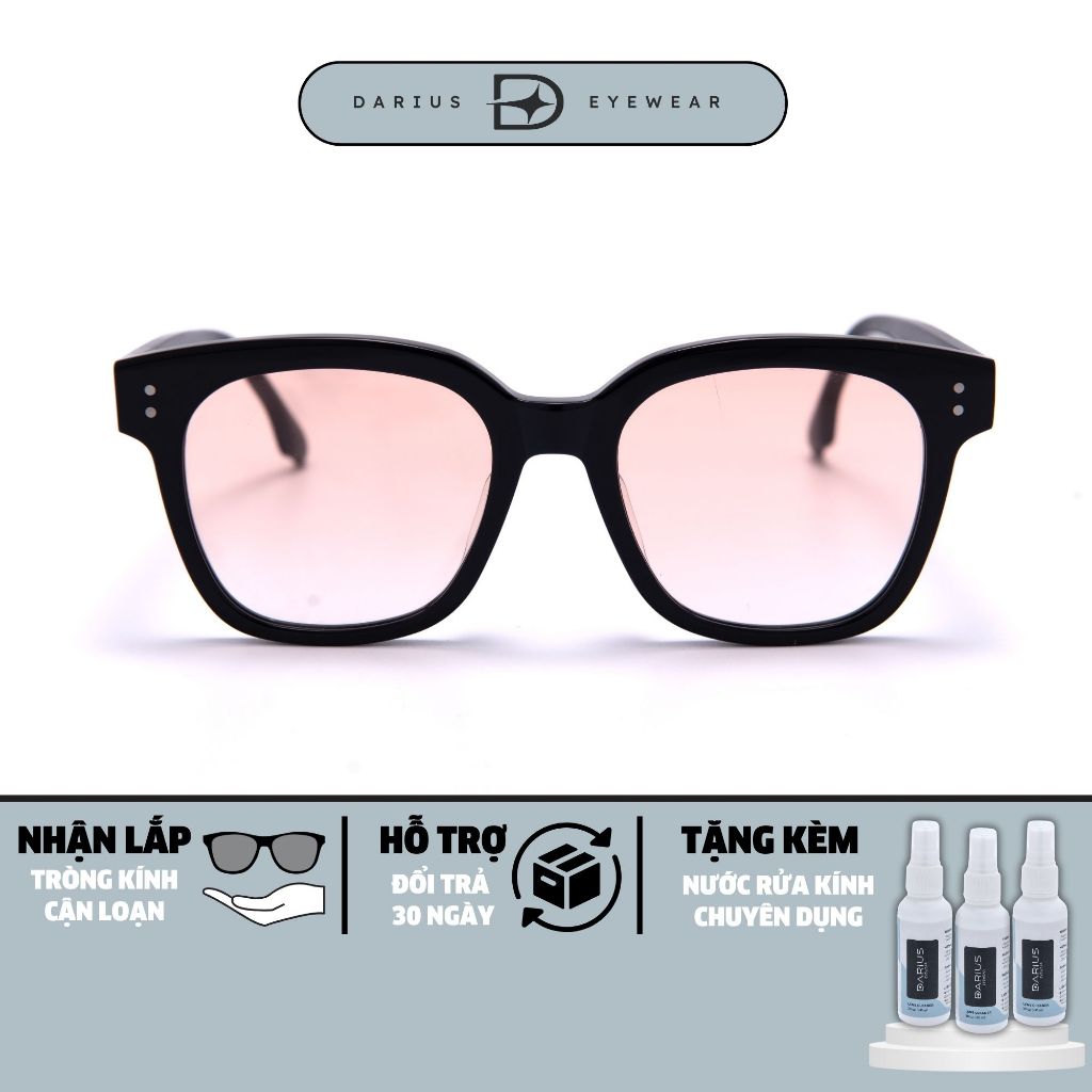Gọng kính vuông UNA.C N nhựa acetate phong cách Hàn Quốc chống tia UV cao cấp DARIUS DGM116