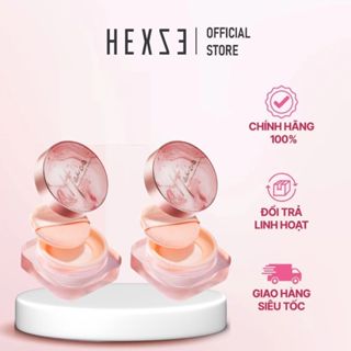  COMBO 2 hũ phấn phủ bột siêu mỏng nhẹ HEXZE 7g + 7g kiềm dầu chống thấm nước giữ lớp trang điểm 