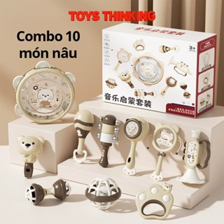 Đồ chơi lục lạc gặm nướu cầm tay 10 món ToysThinKing an toàn cho bé phát triển giác quan cho sơ sinh