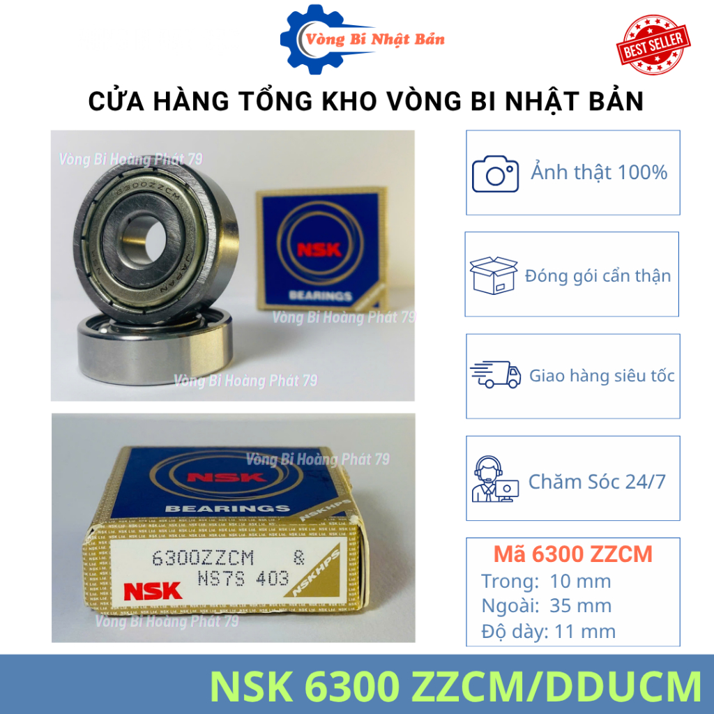 VÒNG BI NSK 6300,6301,6302,6303,6304,6305,6306 ZZ/DDUCM - Vòng Bi Hà Nội