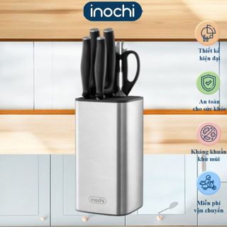 Bộ dao kéo 5 món INOCHI gồm 4 dao và kéo,chất liệu thép không gỉ,tay cầm chống trơn trượt