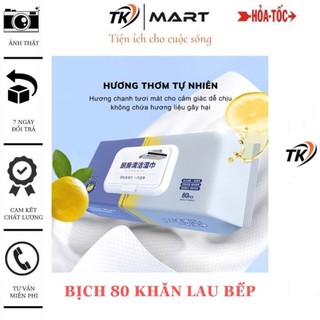 Combo 3 bịch Khăn ướt lau bếp, lau đồ vật đa năng (80 khăn/bịch) - lau sạch hiệu quả, an toàn cho da