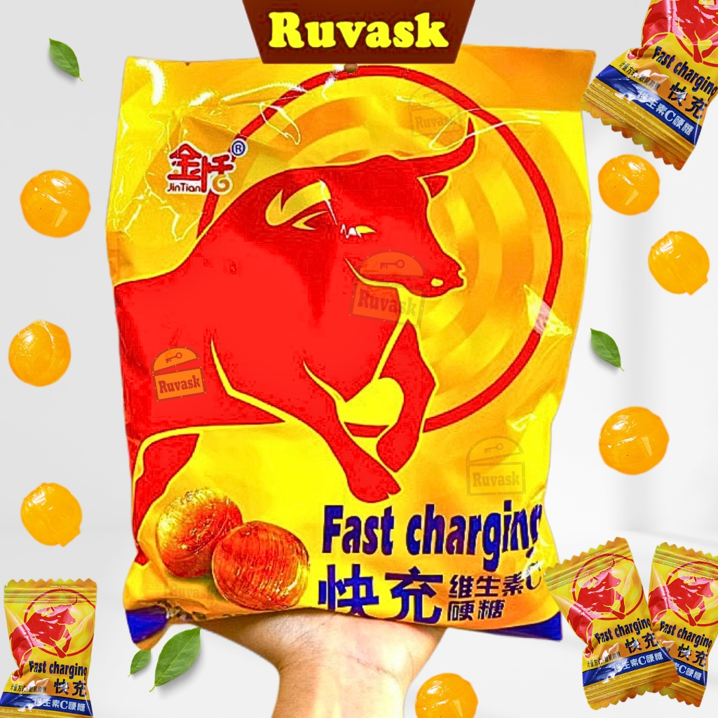 Kẹo Ngậm Vị Bò Húc Tăng Lực Fast Charging - Kẹo Bò Húc Bò Cụng Vị Tăng Lực - Kẹo Tăng Lực Bò Húc - B