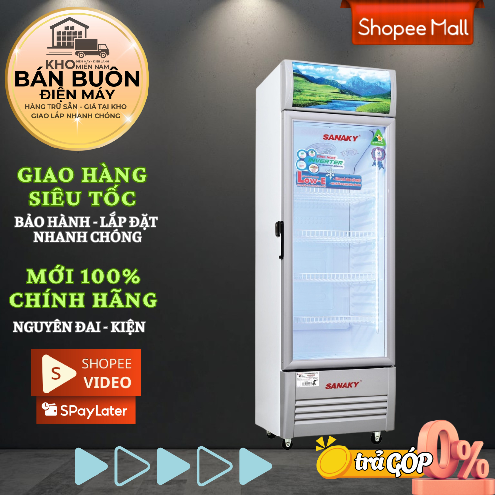 Tủ mát Inverter Sanaky VH-408K3L – 400L, 1 cánh kính, tiết kiệm điện, chống đọng sương | VH-408K3L