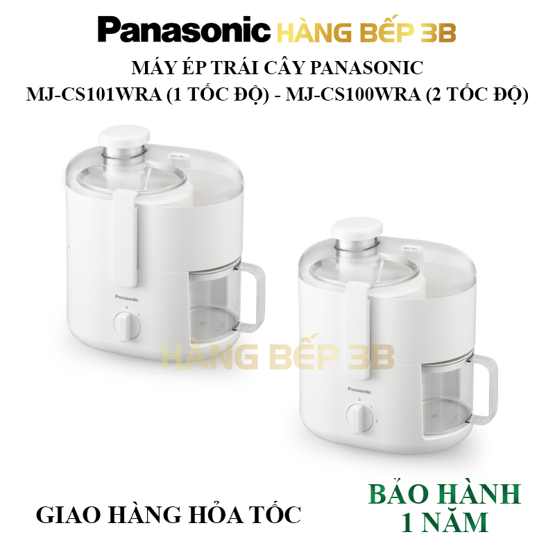 Máy ép trái cây Panasonic MJ-CS101WRA, MJ-CS100WRA - Ép nhanh, tối ưu lượng nước ép - Bảo hành 1 năm