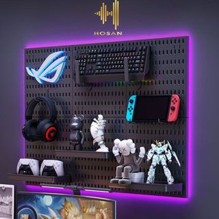 Bảng Pegboard HOSAN Decor Bàn Học Phòng Gaming Treo Tường Đa Năng Trang Trí Góc Làm Việc 