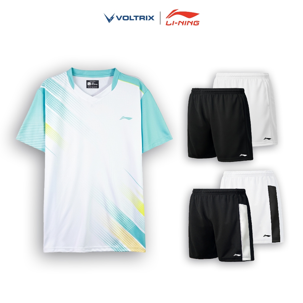 Áo Cầu Lông Nam LINING, Quần Cầu Lông Nam LINING, Vải Poly Ánh Kim, Áo Quần Cầu Lông LINING ATLN11
