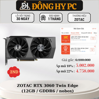  VGA card màn hình ZOTAC RTX 3060 12GB 2ND 