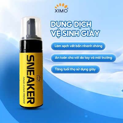 Chai Dung Dịch Vệ Sinh Giày Sneaker Premium Foam Clean XIMO 150ml Dạng Bọt Làm Sạch Chuyên Sâu