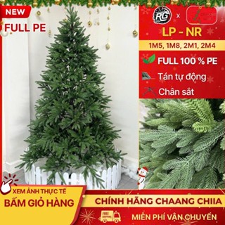  Cây Thông Noel Full PE - Cây Thông PE 1M5 1M8 2M1 2M4 Tán Tự Động Chân Sắt Trang Trí Giáng Sinh 