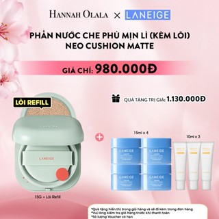   LANEIGE X KOL  Phấn Nước Kiềm Dầu Chống Nước Che Khuyết Điểm 50H Laneige Neo Cushion Matte 15g + Kèm Lõi 