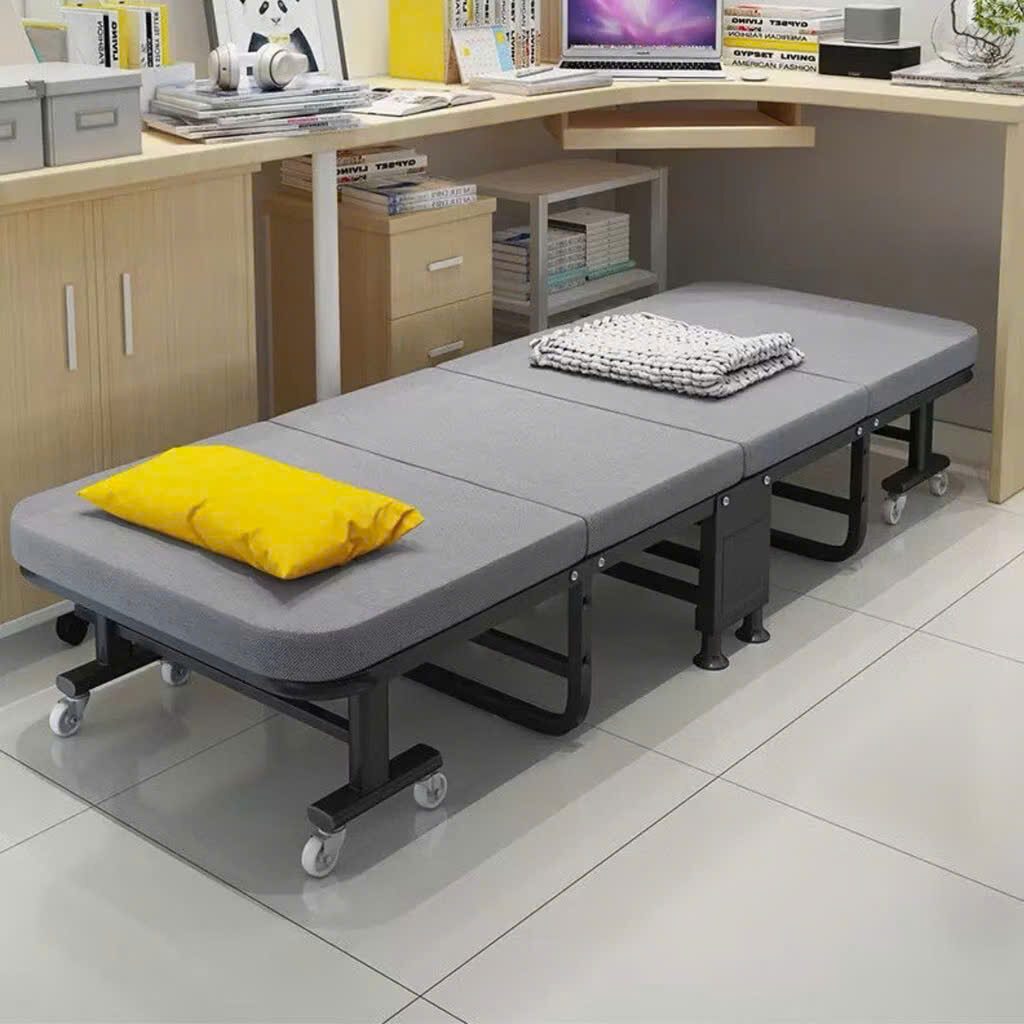 Giường gấp gọn 4 khúc văn phòng thông minh xếp gọn có thể gấp thành ghế rất tiện lợi cho dân văn phò
