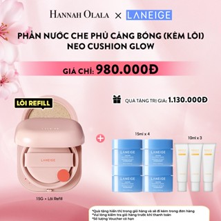   LANEIGE X KOL  Phấn Nước Che Khuyết Điểm 50H Laneige Neo Cushion Glow 15G Dưỡng Ẩm Gấp 5 + Kèm LõI 21N1 