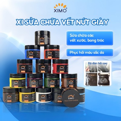 Xi Kem Đánh Giày Chuyên Sửa Chữa Vết Bong Tróc Giày Da, Áo, Ghế Da Ximo Leather Cream (50ml) XDG02