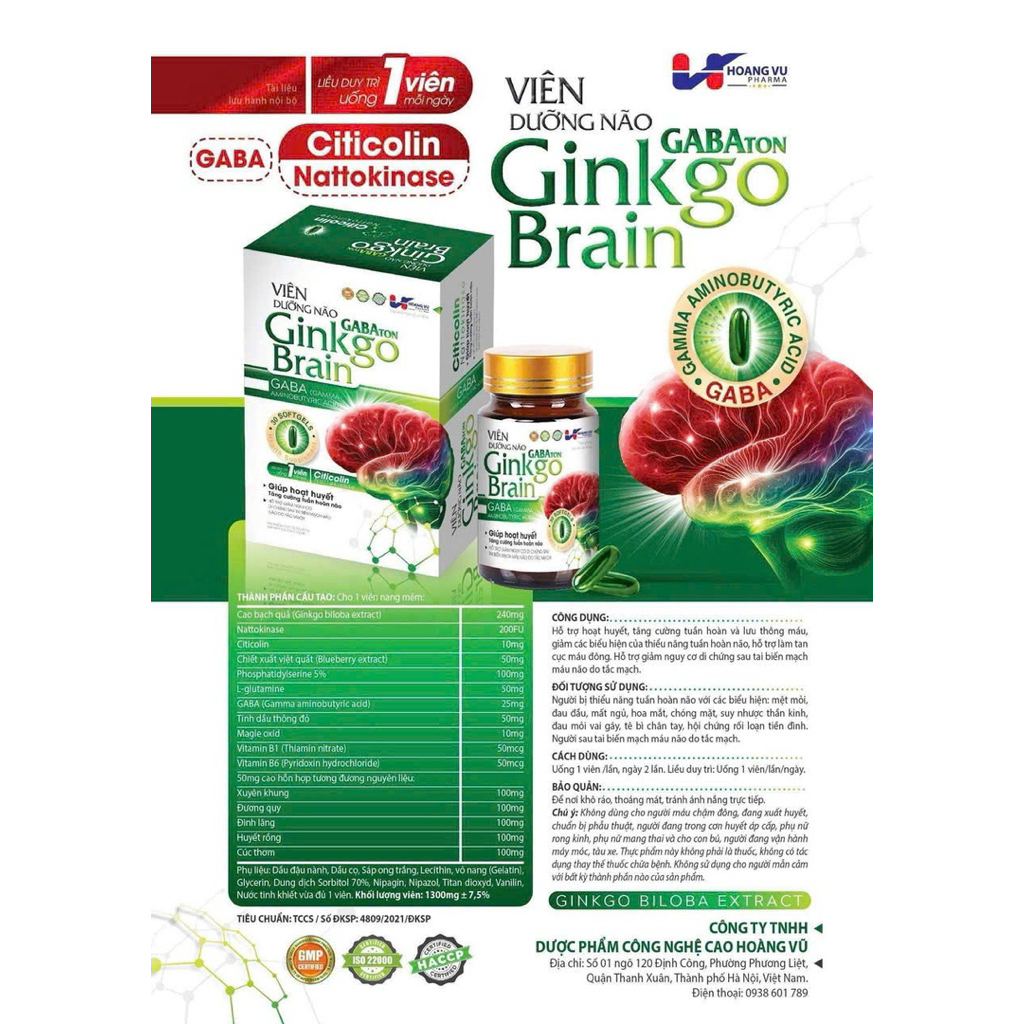 Viên dưỡng não ginkgo brain