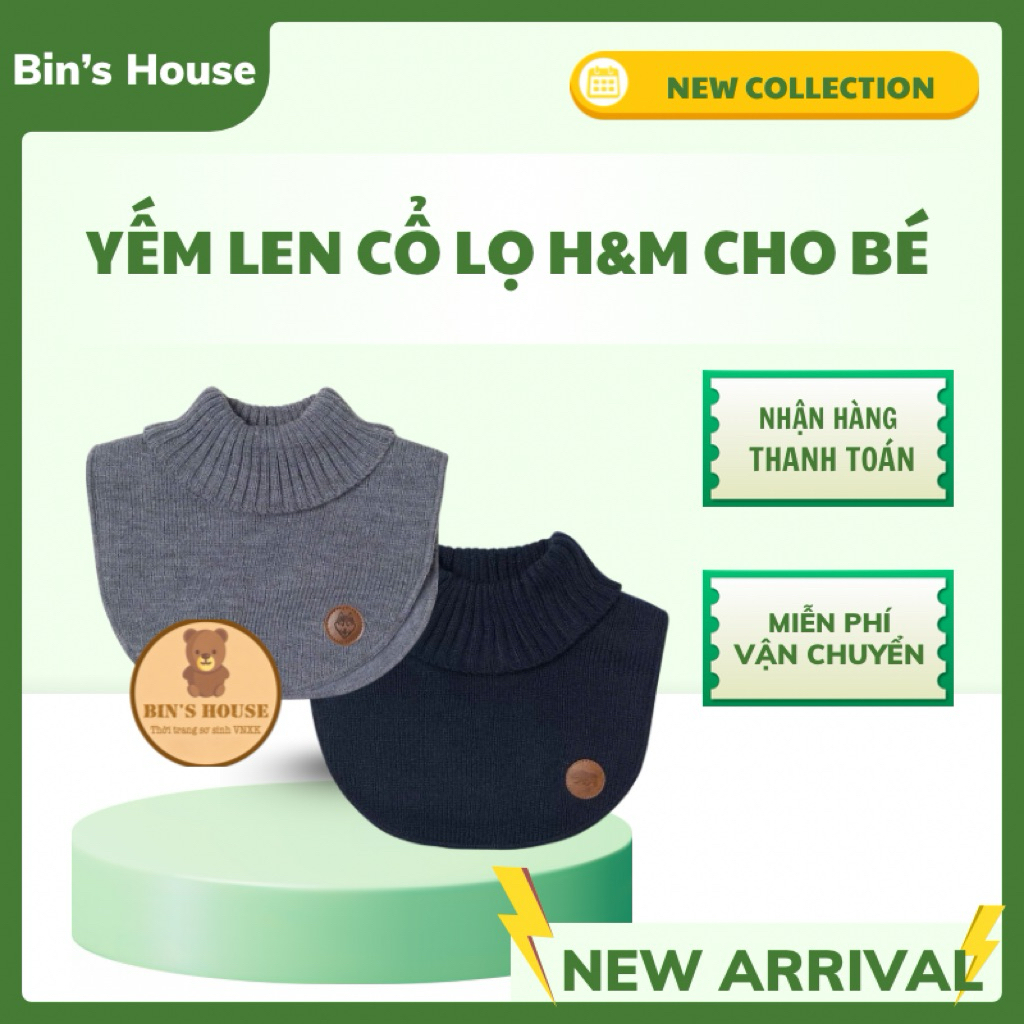 Yếm len cổ lọ H&M xuất dư freesize