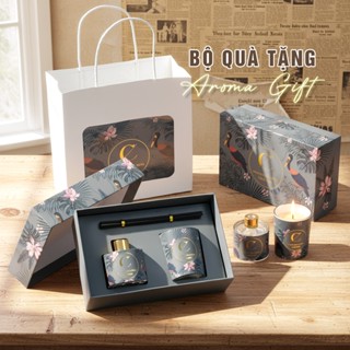  SET QUÀ TẶNG Sinh Nhật Tốt Nghiệp Noel Năm Mới - Nến Thơm và Tinh Dầu Thơm Phòng - Aroma Gift 