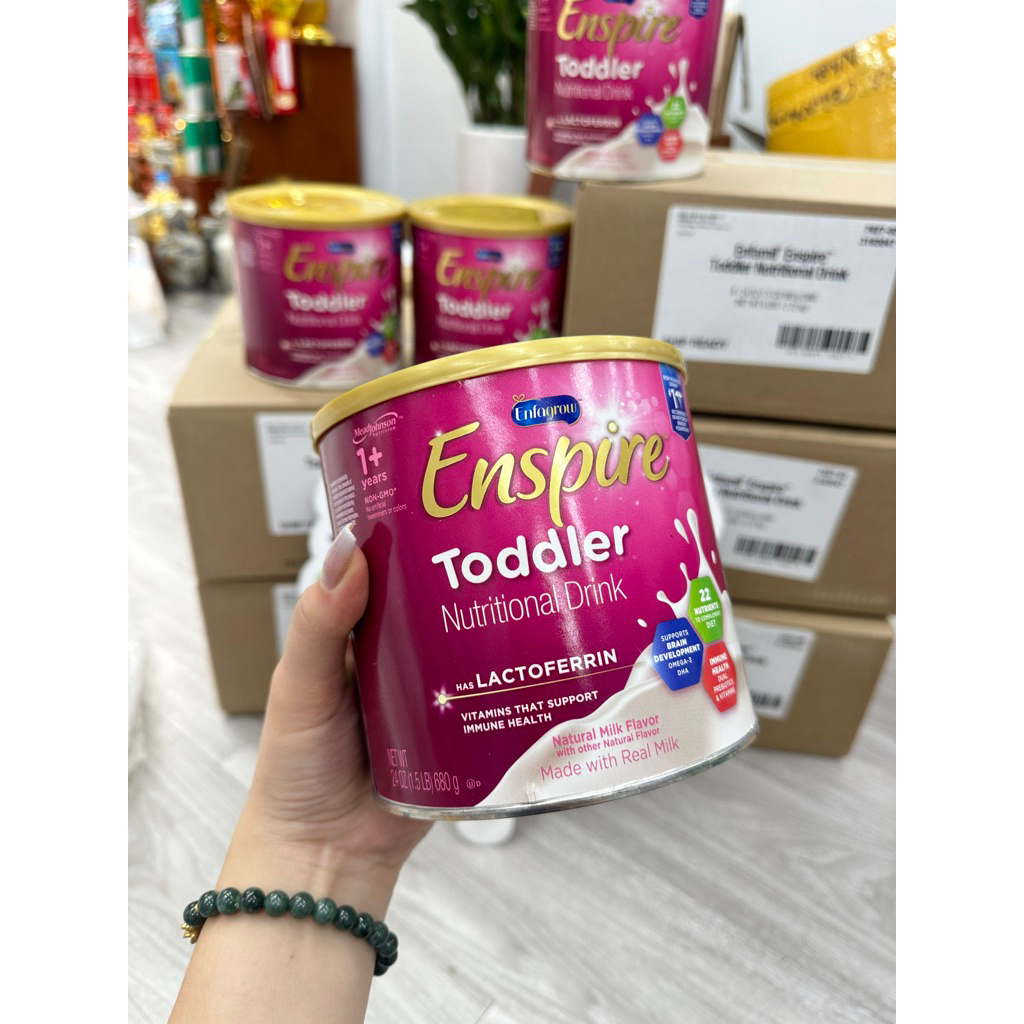 Sữa Enspire hồng Toddler Nutritional Drink lon 680gr cho bé trên 1 tuổi date 2026