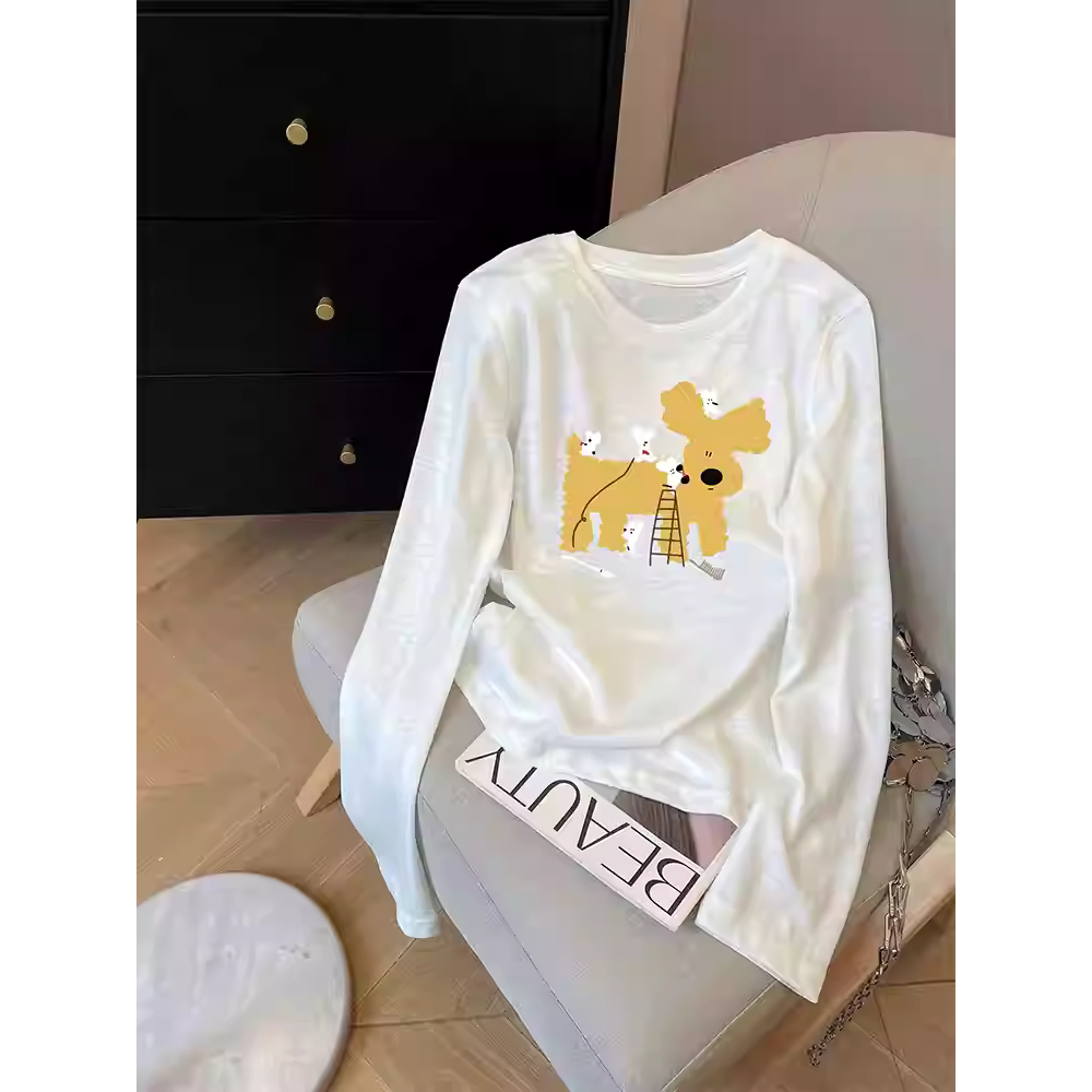 Áo Thun Tay Dài mùa thu hàn quốc, chất xược mềm mại thoáng mát in hình - NEONVN STUDIO  áo thun nữ d