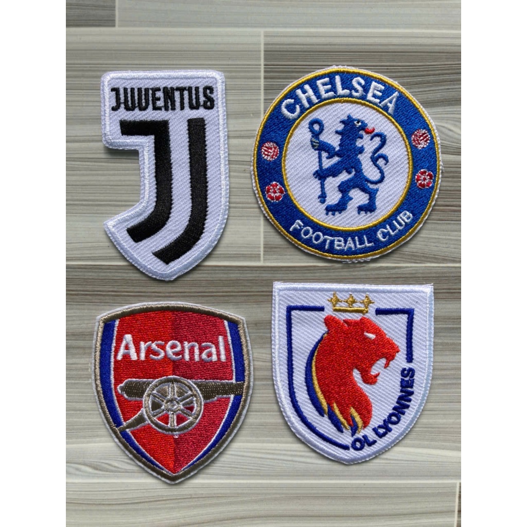 Sticker ủi nhiệt thêu logo đội bóng, bóng đá,juventus, chelses, arsenal, ol lyonnes N154