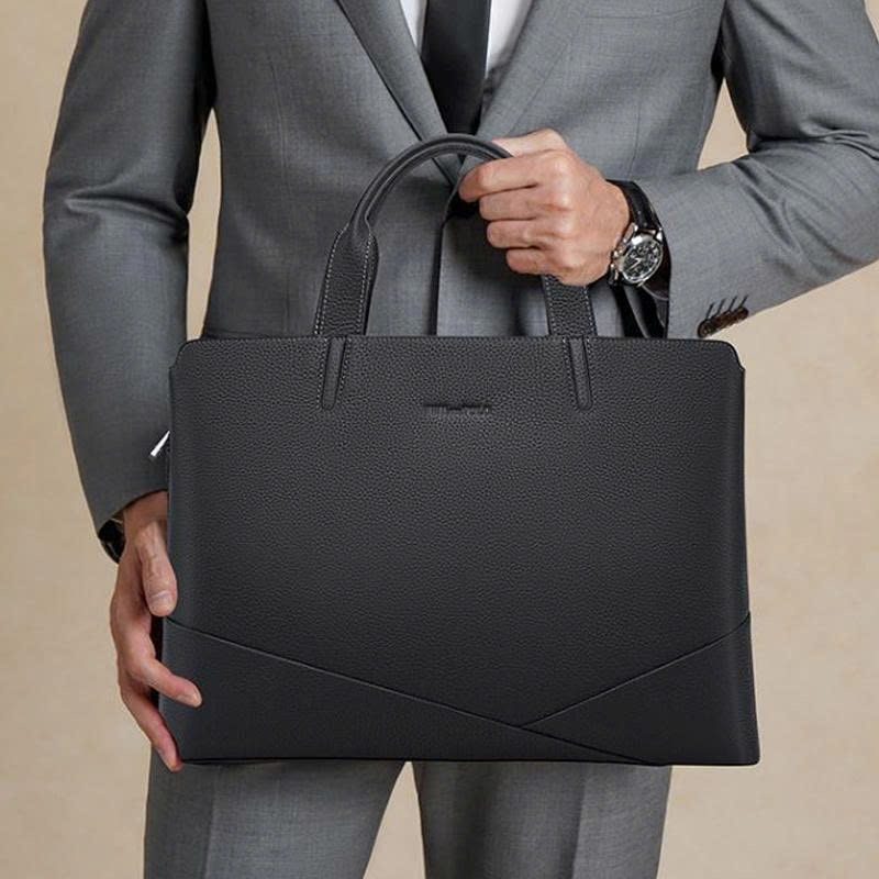 Cặp da nam công sở hàng hiệu WilliamPOLO chất liệu da bò nguyên tấm đựng Lap15,6inch POLO P25JB451 04