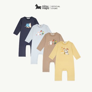 NinuNapz - Áo liền quần dài tay cao cấp cho bé từ 9M-24M - Vải sợi tre pha cotton siêu mềm mịn êm ái 
