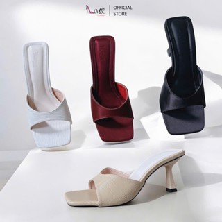  LOVIIECORNER - DÉP CAO GÓT THỜI TRANG  MŨI VUÔNG  - GUỐC MULES HEELS 7 PHÂN BASICS - D250367 
