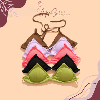  Áo Bra Bikini Kiểu Nữ Sexy Có Dây Cột Có Mút Ngực Basic Đi Biển Áo Lót Nữ Thắt Dây Lưng HeeS164 
