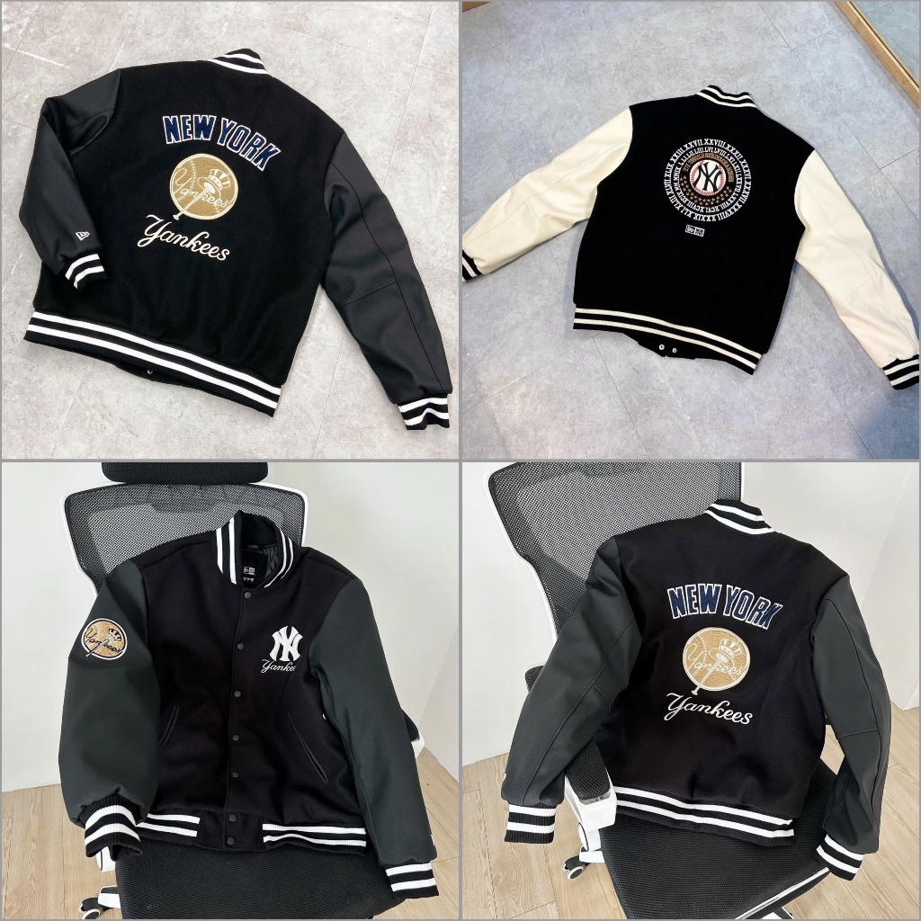 [Authentic💯] Áo Varsity New Era NY Yankees Logo Thêu 14112608 * Áo Khoác New Era Bomber Jacket Chính