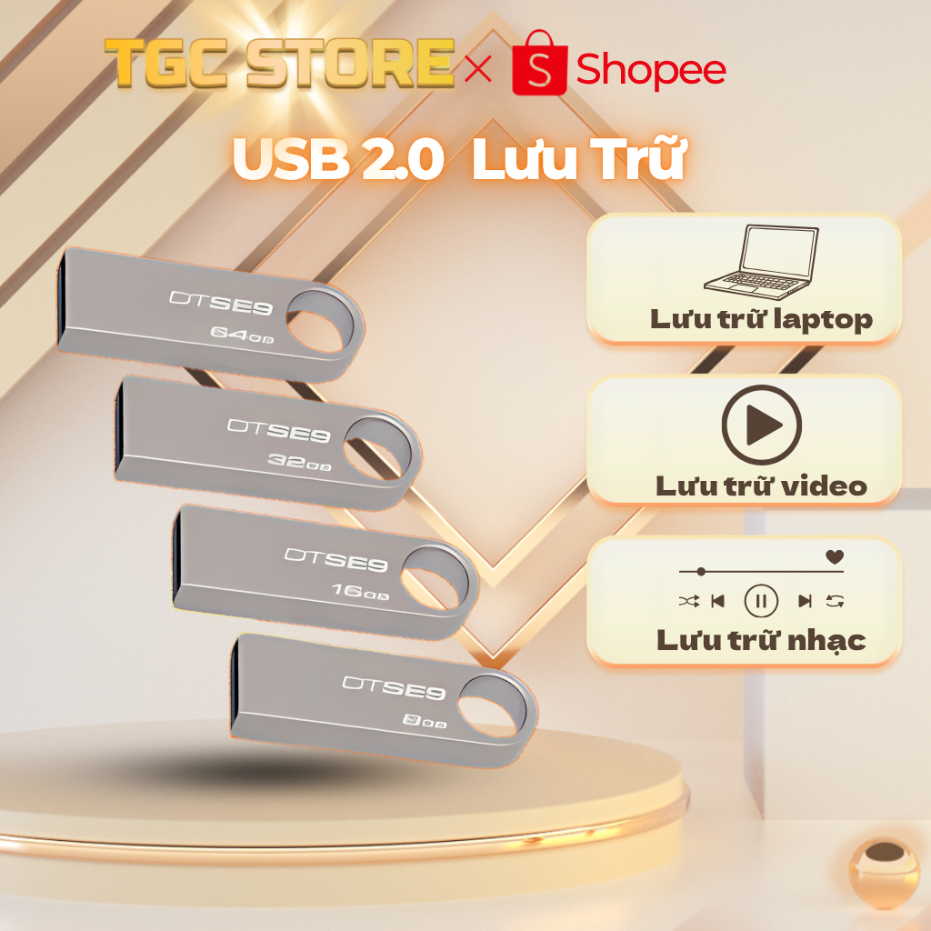 Usb carephones kinton nhỏ gọn đa dung lượng từ 2gb đến 128gb chống nước siêu bền bảo hành 12 tháng