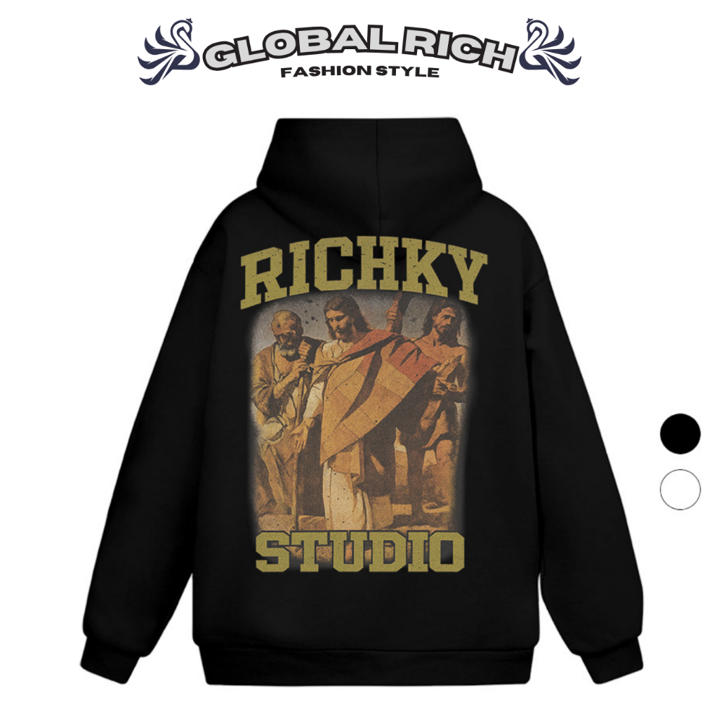 Áo Hoodie Global Rich Premium Nỉ Ancient Scene Renaissance Art Print Richky Studio