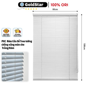  GOLDSTAR Rèm Cửa Sổ Treo tường PVC chống nắng màn che Trắng Xám 