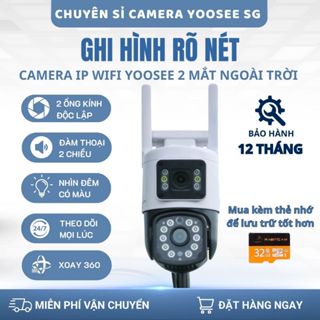  Camera Wifi Ngoài Trời Yoosee 2 Mắt Gía Rẻ Xoay 360 độ Xem đêm có màu Đàm thoại 2 chiều BH 1 năm 
