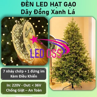  Giá Sỉ Dây đèn LED trang trí nháy chớp 50m 100m trắng vàng nhiều màu lắp cây nhà sân vườn 