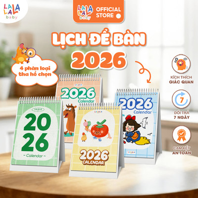 Lịch để bàn 2026 Lalala Baby có lịch âm mini lịch mini để bàn cute Calendar nhiều mẫu