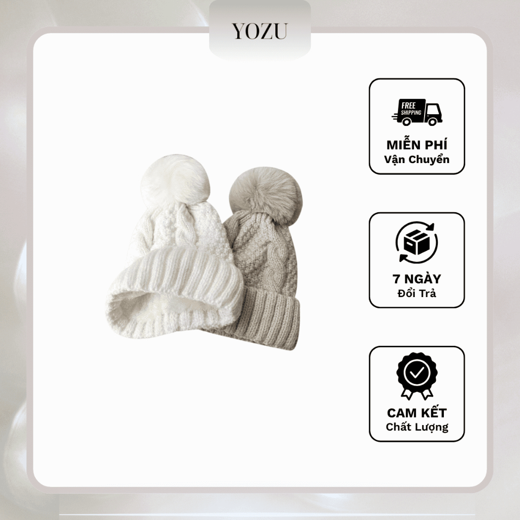 Mũ len PomPom - Thời trang YOZU - Style Streetwear
