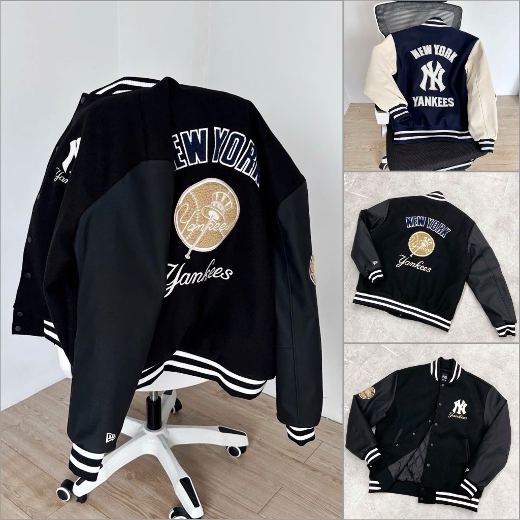[CHÍNH HÃNG] Áo Khoác NEW ERA NY VARSITY WORLD SERIES 14112608 * ÁO Bomber Jacket MLB HÀNG CHÍNH HÃN