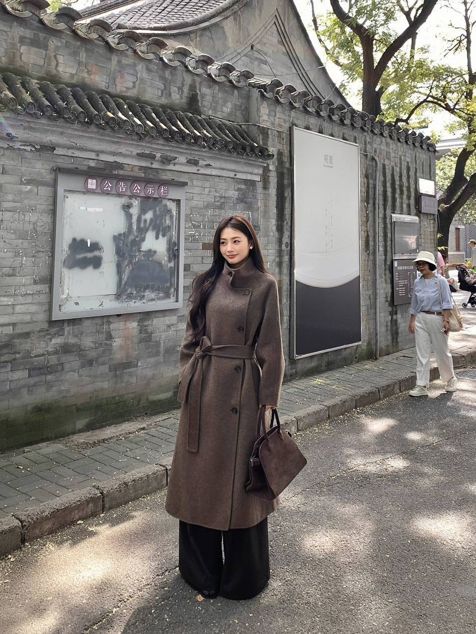 Áo Khoác Dạ Dáng Dài Nữ Cổ Cao Hàn Quốc Sang Trọng Thu Đông Chống Lạnh Có Đai Buộc – Áo Măng Tô Nữ C