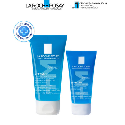 [HB Gift-Hàng tặng không bán]Bộ quà tặng gel rửa mặt tạo bọt cho da dầu mụn La Roche-Posay Foaming Gel 50ml+