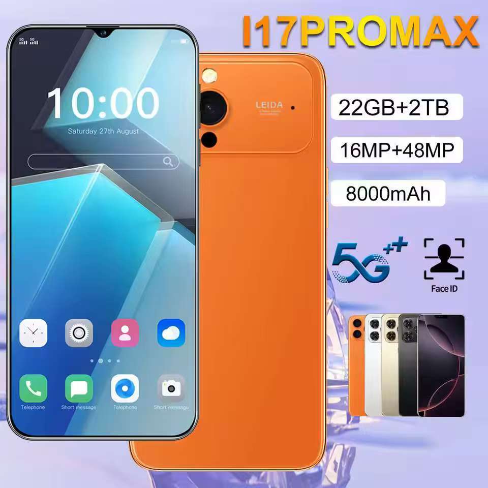 i17 Pro Max điện thoại thông minh 6.9inch HD đt Đài FM 8G/256GB điện thoại rẻ cho học sinh 3G/4G/5G